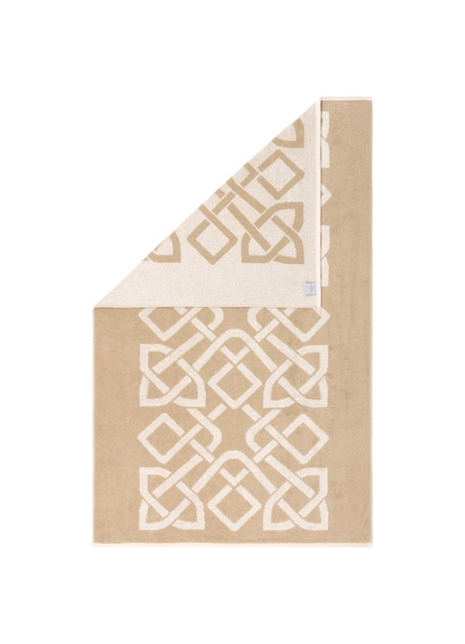 Yves Delorme Apollon badlaken - 470 gr/m2 - 90 x 150 cm - achterkant beige
