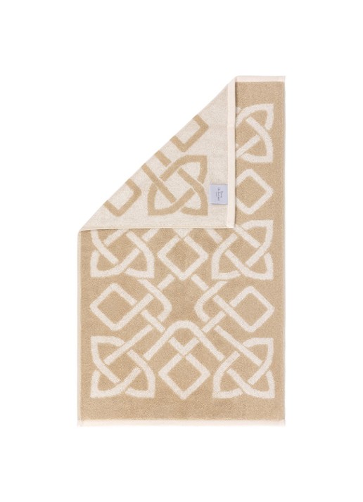 Yves Delorme Apollon gastendoek - 470 gr/m2 - 42 x 70 cm - achterkant beige