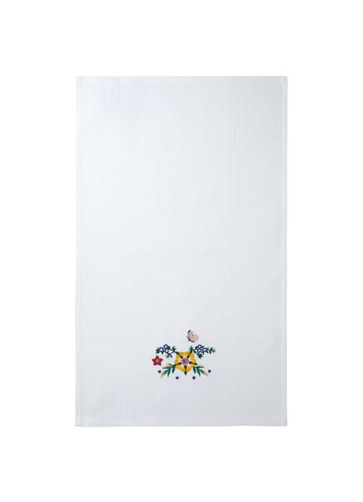 Yves Delorme Botanic gastendoek - 42 x 70 cm set van 2 - detail 4 wit