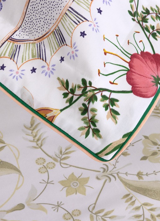 Yves Delorme Botanic kussensloop 120TC - detail 7 gebroken wit