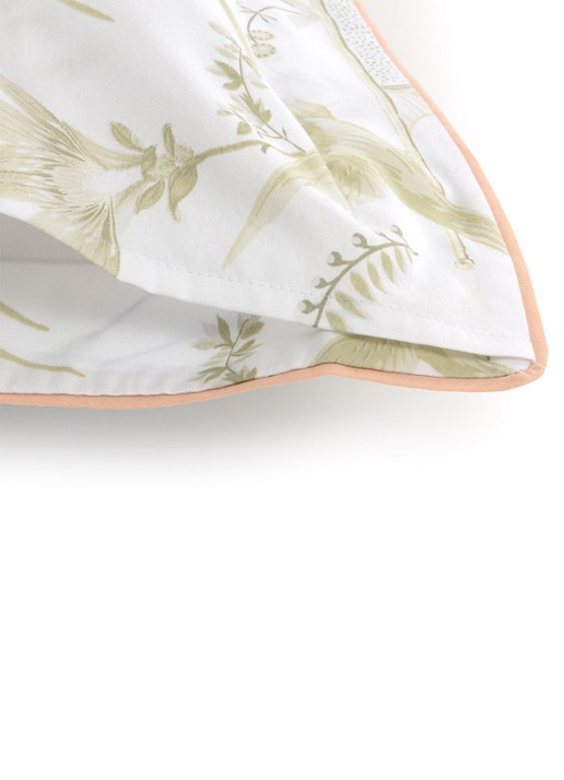 Yves Delorme Botanic kussensloop 120TC - detail 8 gebroken wit