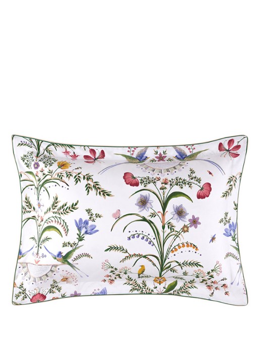 Yves Delorme Botanic kussensloop 120TC - voorkant 5 gebroken wit