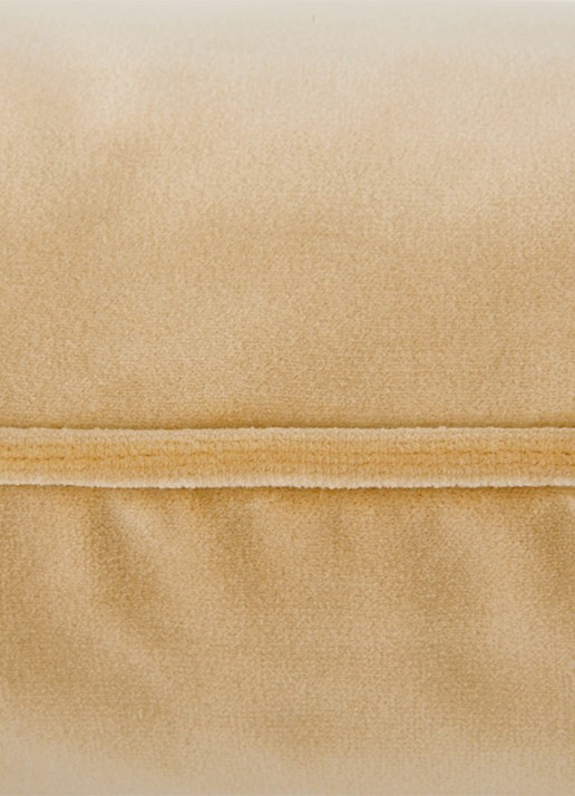 Yves Delorme Divan sierkussenhoes van fluweel - detail donkerbeige