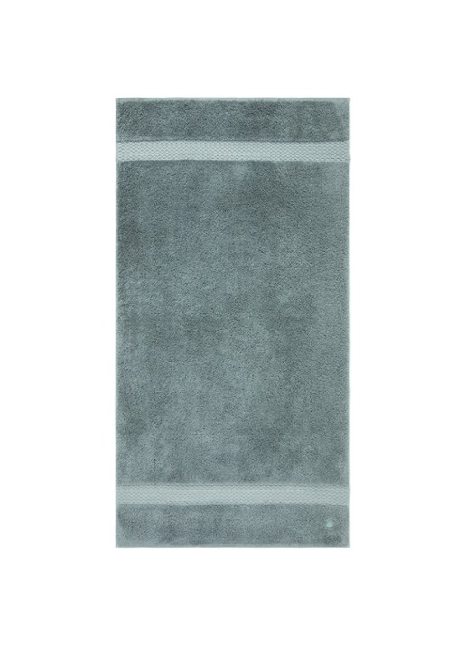 Yves Delorme Etoile badhanddoek - 700 gr/m2 - 55 x 100 cm - voorkant staalblauw