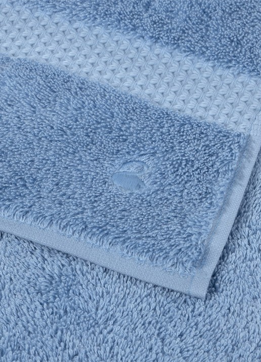 Yves Delorme Etoile badhanddoek - 700 gr/m2 - 55 x 100 cm - achterkant 3 blauw