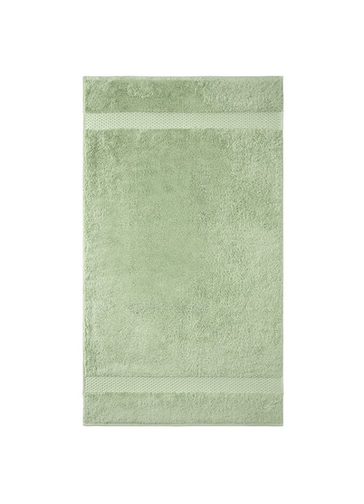Yves Delorme Etoile badhanddoek - 700 gr/m2 - 55 x 100 cm - voorkant lindegroen