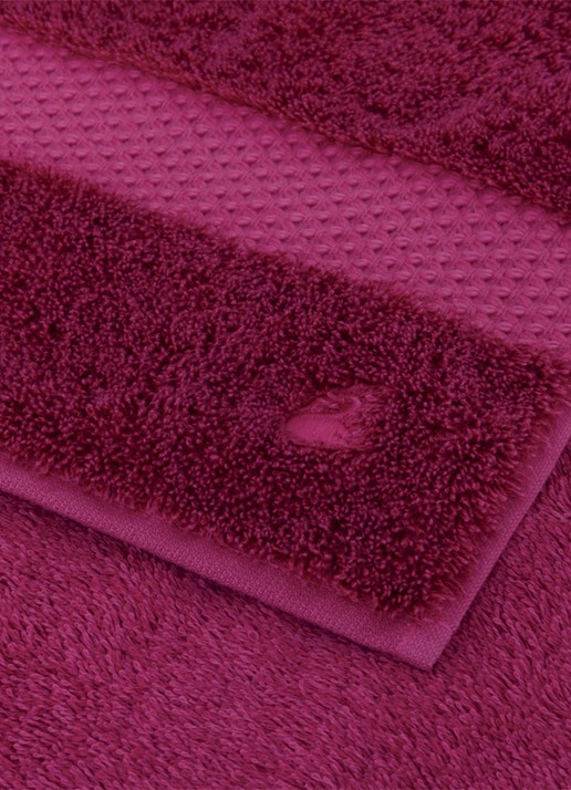 Yves Delorme Etoile badhanddoek - 700 gr/m2 - 55 x 100 cm - achterkant 3 fuchsia