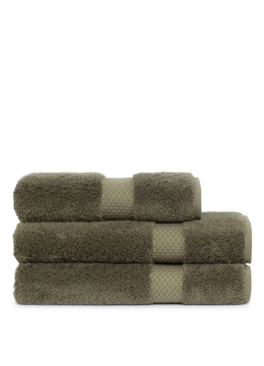 Yves Delorme Etoile badhanddoek - 700 gr/m2 - 55 x 100 cm - detail 4 khaki