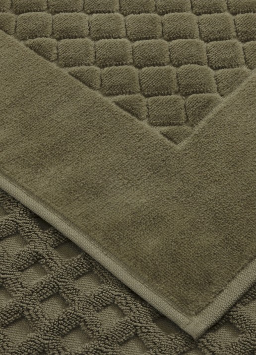 Yves Delorme Etoile badmat 55 x 90 cm - detail khaki