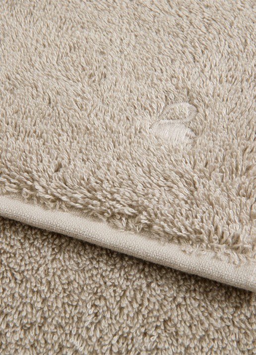 Yves Delorme Etoile gastendoek - 700 g/m² - 33 x 33 cm - voorkant 2 taupe