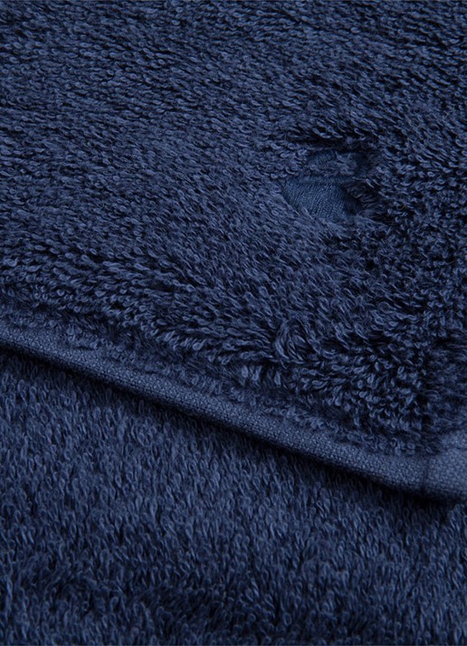 Yves Delorme Etoile gastendoek - 700 g/m² - 33 x 33 cm - voorkant 2 donkerblauw