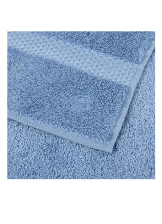 Yves Delorme Etoile gastendoek - 700 g/m² - 33 x 33 cm - achterkant 5 blauw