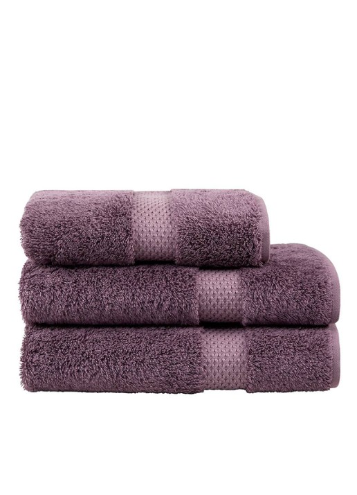 Yves Delorme Etoile gastendoek - 700 g/m² - 33 x 33 cm - detail paars