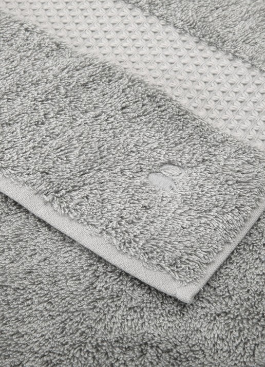 Yves Delorme Etoile gastendoek - 700 gr/m2 - 45 x 70 cm - voorkant 2 middengrijs