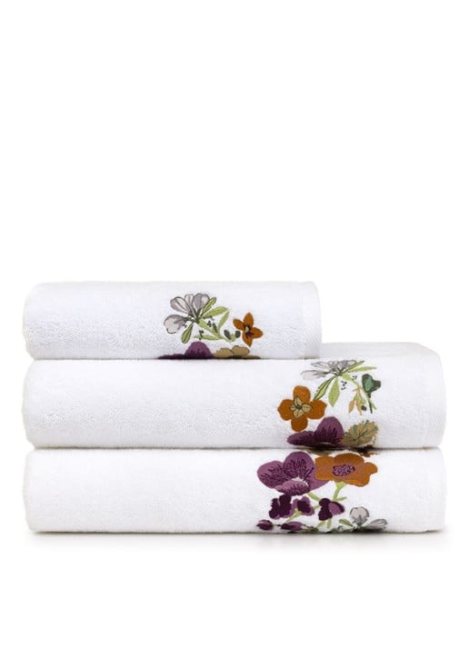 Yves Delorme Fleurs badlaken - 450 gr/m2 - 92 x 160 cm