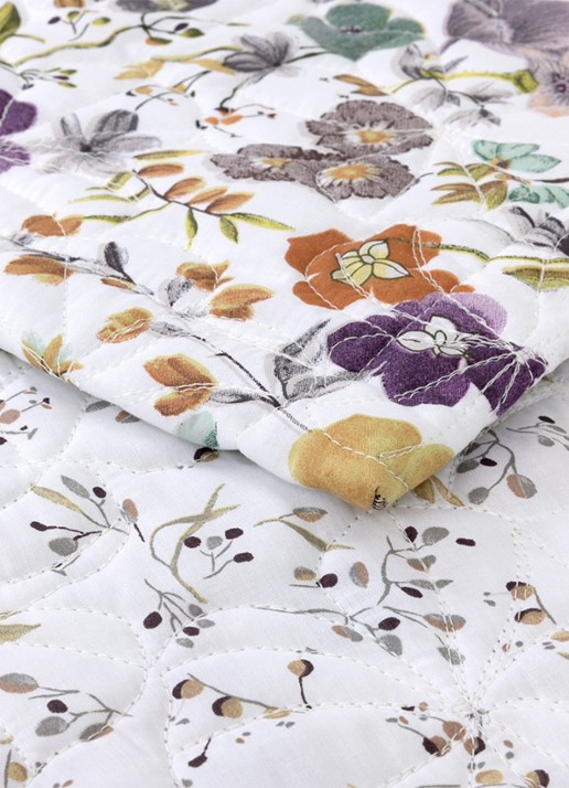Yves Delorme Fleurs bedsprei 80TC - achterkant wit