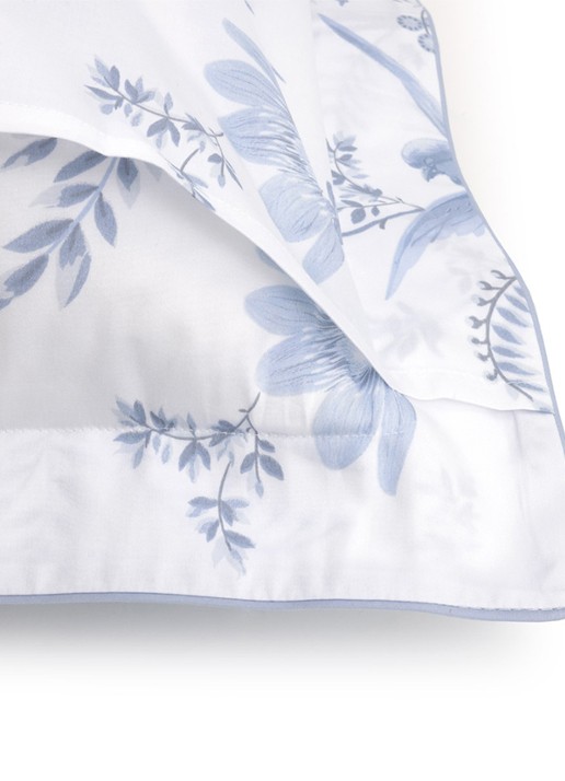 Yves Delorme Herbier kussensloop 120TC - detail blauw