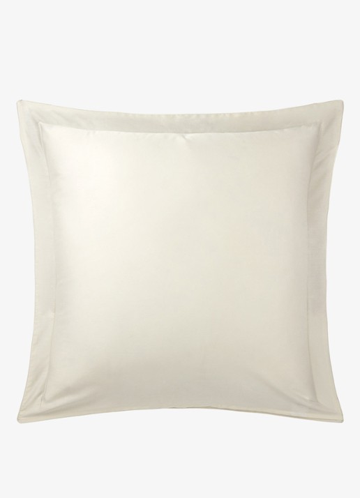 Yves Delorme Légende kussensloop van  katoensatijn TC120 - voorkant 3 beige