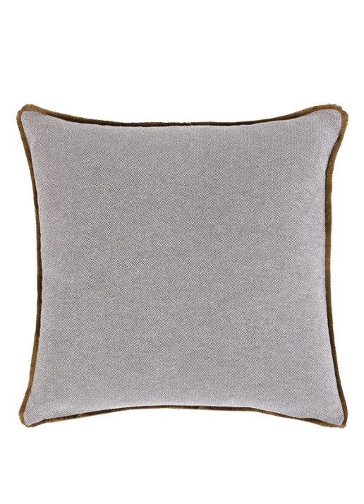 Yves Delorme Lemurien sierkussenhoes 45 x 45 cm - voorkant 2 gebroken wit