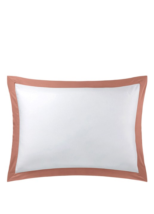 Yves Delorme Linea kussensloop 120TC - voorkant 3 oudroze