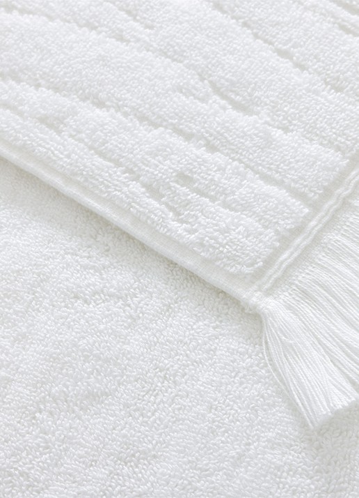 Yves Delorme Luciole badhanddoek - 530 gr/m2 - 90 x 150 cm - achterkant 3 wit