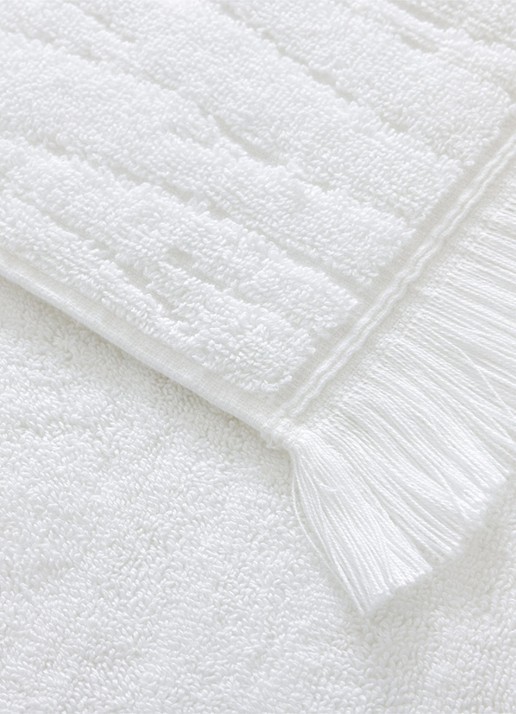 Yves Delorme Luciole badlaken - 530 gr/m2 - 70 x 140 cm - achterkant 5 wit