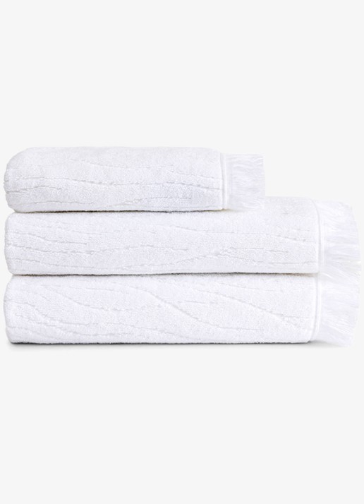 Yves Delorme Luciole badlaken - 530 gr/m2 - 70 x 140 cm - detail 3 wit