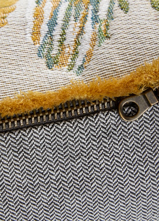 Yves Delorme Manaca sierkussenhoes 45 x 45 cm - achterkant creme