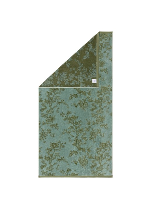 Yves Delorme Muses badhanddoek - 470 gr/m2 - 70 x 140 cm - detail 2 groen