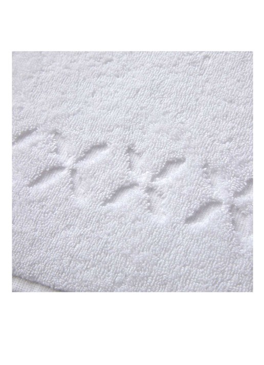 Yves Delorme Nature Amande gastendoek - 550 gr/m2 - detail wit