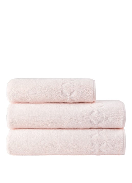 Yves Delorme Nature Amande washand - 550 gr/m2 - 33 x 33 cm - achterkant 4 lichtroze