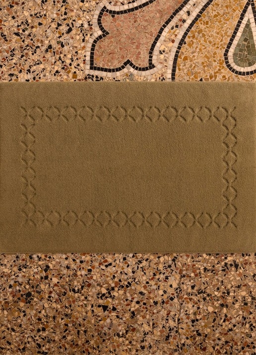 Yves Delorme Nature badmat 55 x 90 cm - voorkant 2 khaki