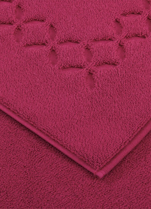 Yves Delorme Nature badmat 55 x 90 cm - detail 3 fuchsia