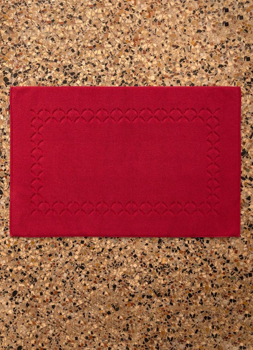 Yves Delorme Nature badmat 55 x 90 cm - voorkant 2 fuchsia
