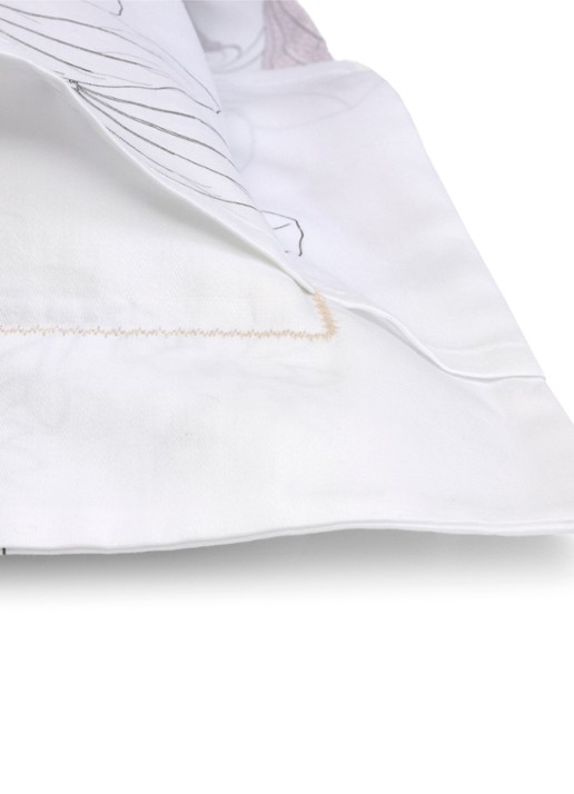Yves Delorme Orchidee kussensloop - detail 5 wit