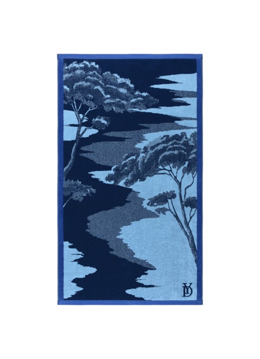Yves Delorme Rive strandlaken - 90 x 160 cm - voorkant 2 donkerblauw