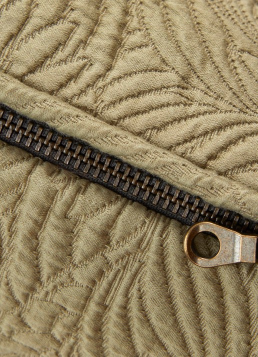 Yves Delorme Santoli sierkussenhoes 33 x 57 cm - achterkant khaki