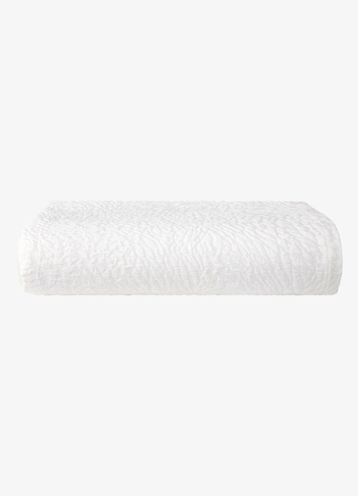 Yves Delorme Souvenir bedsprei in katoenblend - voorkant 2 wit