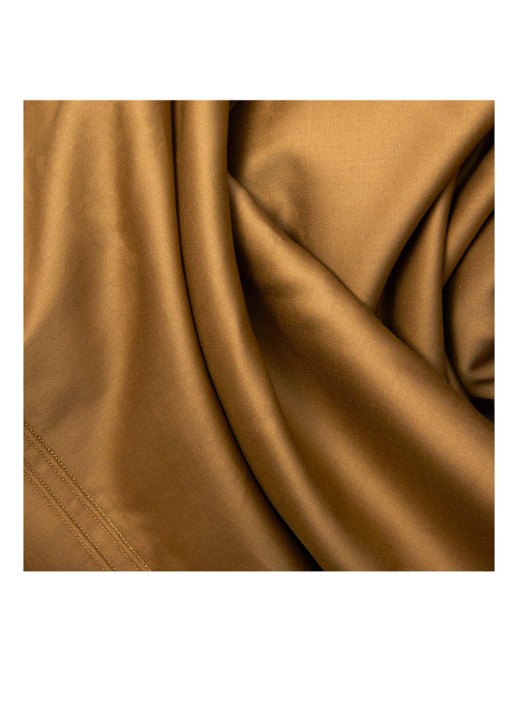 Yves Delorme Triomphe laken van katoensatijn 310TC - detail brons