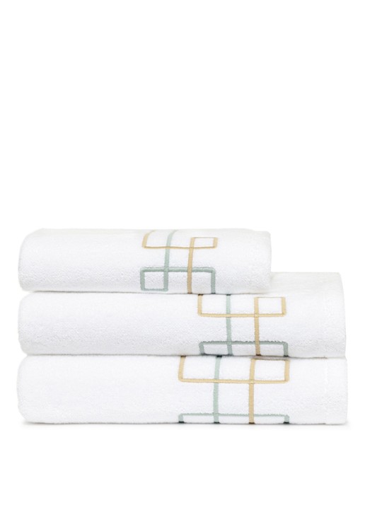 Yves Delorme Villa badhanddoek - 70 x 140 cm - voorkant 5 wit