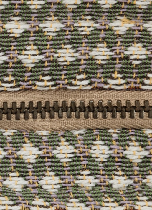 Yves Delorme Voliere toilettas met print - achterkant 4 beige