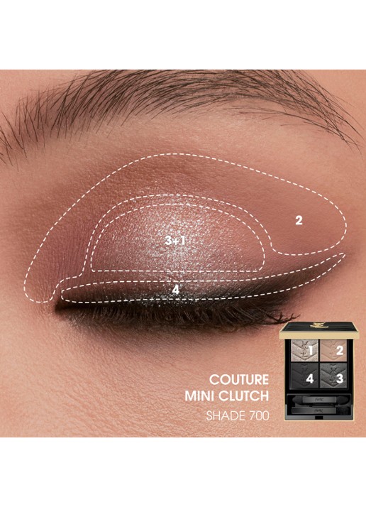 Yves Saint Laurent Couture Mini Clutch – travel size oogschaduw palette - detail 7 700 over noir