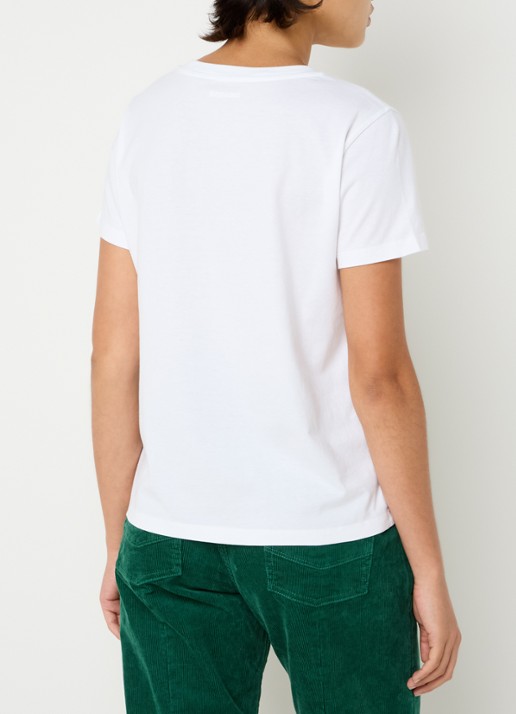 Zadig&Voltaire Alys T-shirt met logoborduring - achterkant 3 wit