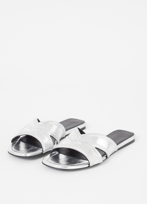 Zadig&Voltaire Azora sandaal van leer met metallic finish - detail 3 zilver