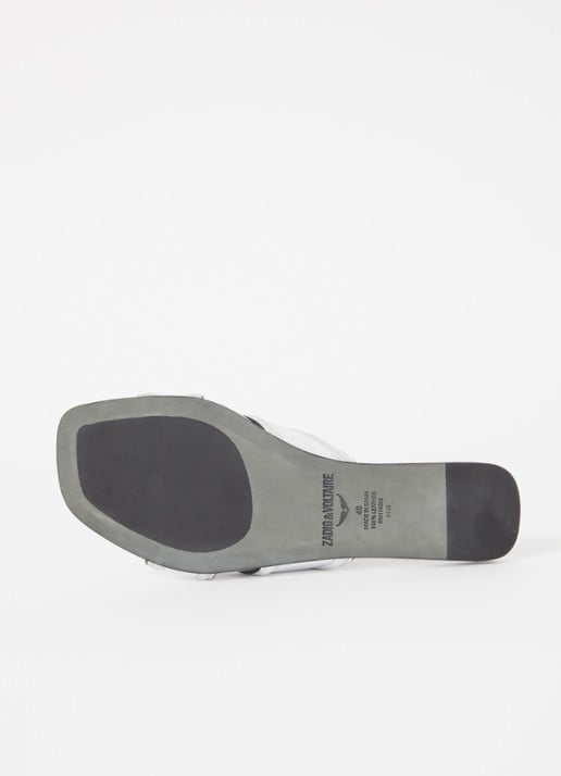 Zadig&Voltaire Azora sandaal van leer met metallic finish - detail 5 zilver