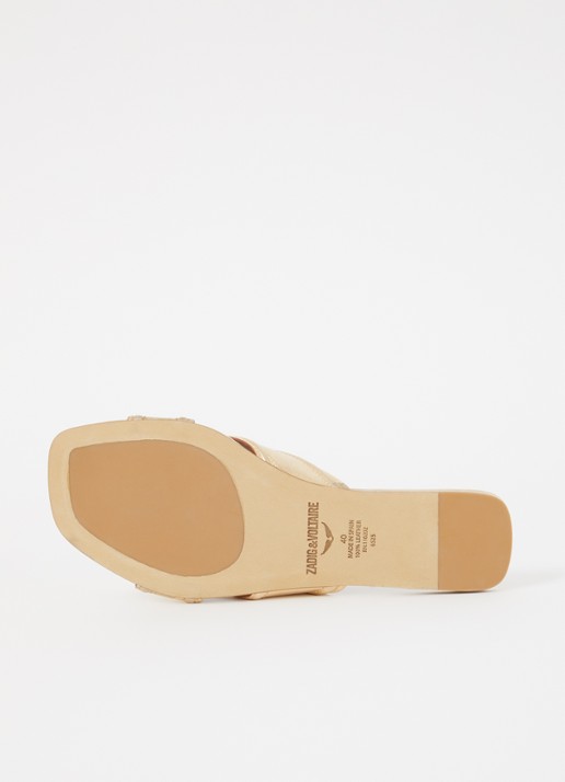 Zadig&Voltaire Azora sandaal van leer met metallic finish - detail 3 goud