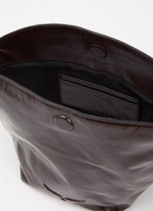 Zadig&Voltaire Baby Jane Vintage schoudertas van leer - detail kastanjebruin
