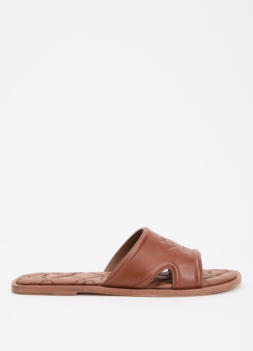 Zadig&Voltaire Beach slipper van leer met logo