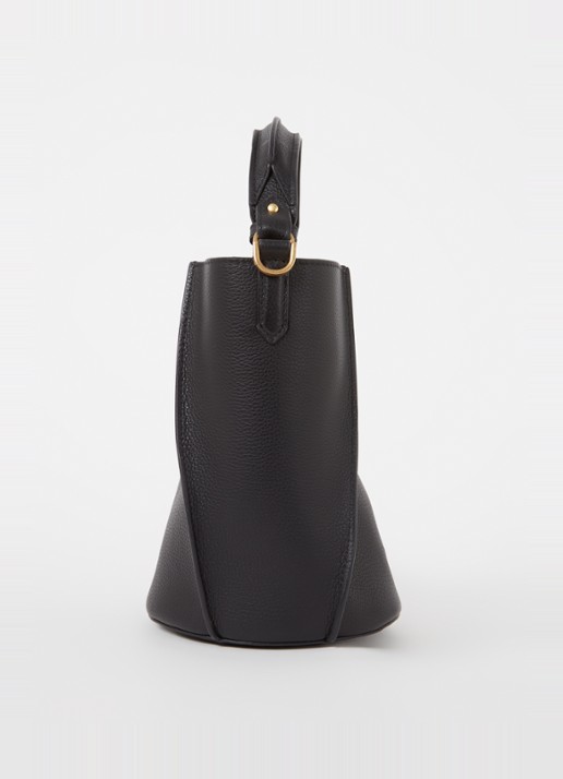 Zadig&Voltaire Borderline buckettas van leer met afneembare schouderriem  - detail 2 zwart