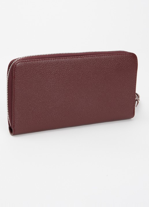 Zadig&Voltaire Compagnon portemonnee van leer - achterkant 3 bordeauxrood